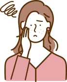 体の不調を感じているイラスト